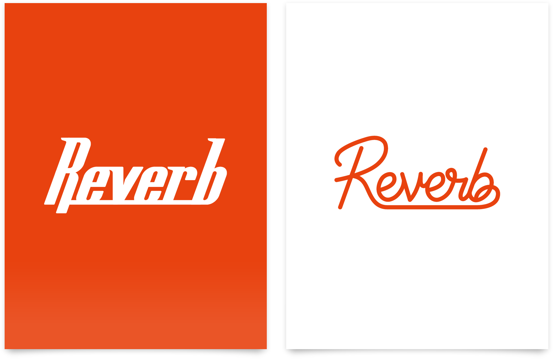 Alternate logos for the online marketplace, Reverb.